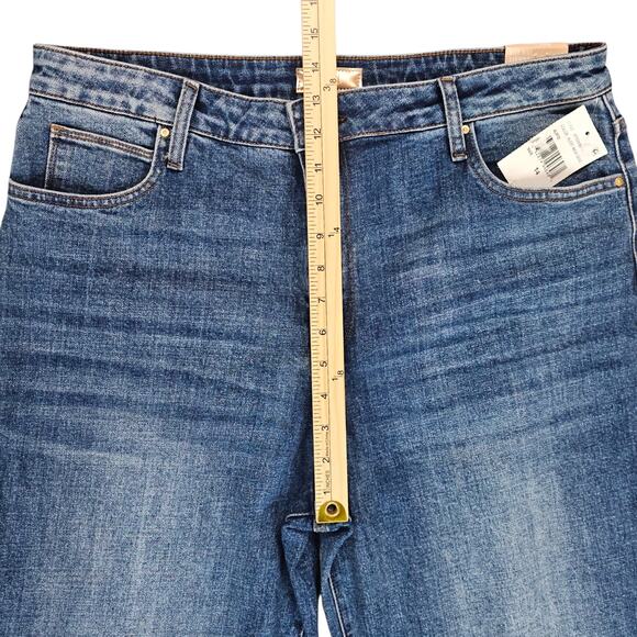 NWT Kut From the Kloth Jeans Womens Size 14 Wide Leg Sienna Rolled Hem Stretch - Picture 15 of 16